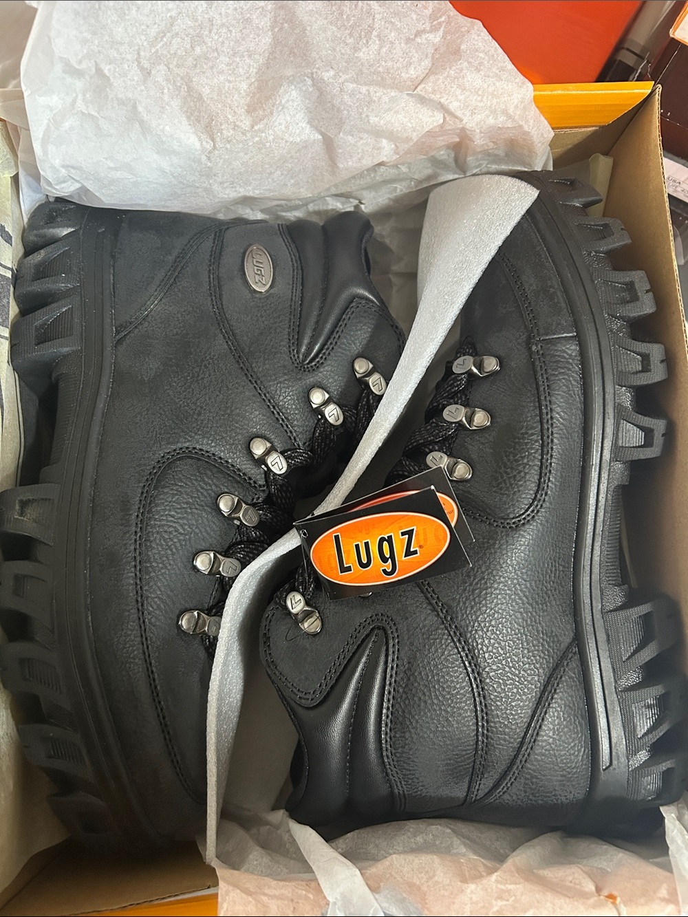 Lugz Black Rugged Trail Boots